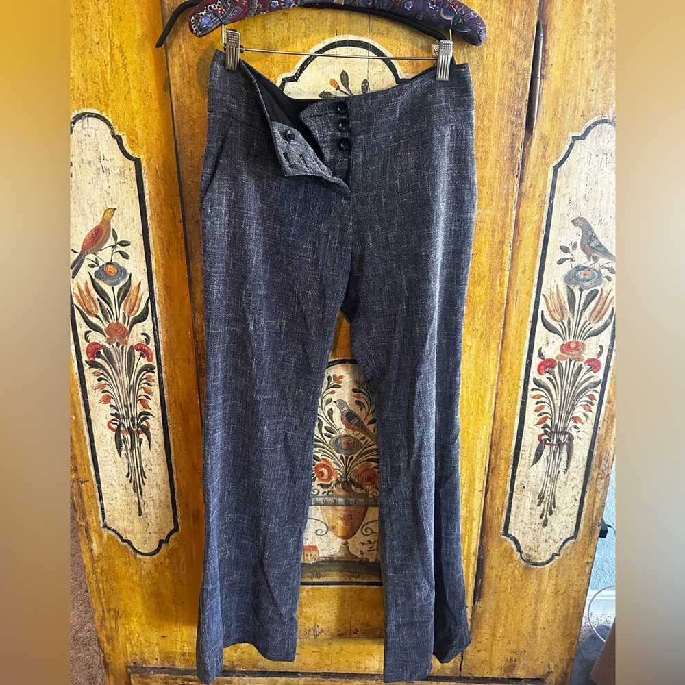 Grey flare cut trousers